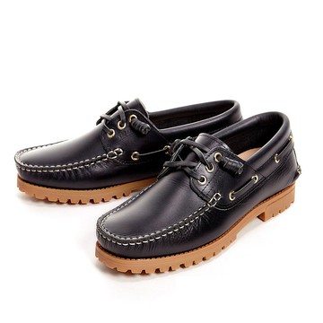 WALKING ZONE 經典款 帆船雷根鞋 男鞋 黑藍