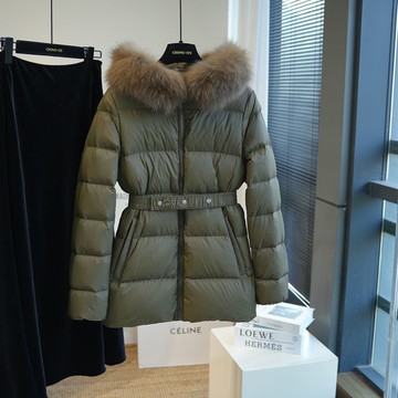 現貨+預購 真羽絨90%鴨絨羽絨外套羽絨衣夾克-保暖狐狸大毛領收腰修身女外套3色74ia4【獨家進口】【米蘭精品】