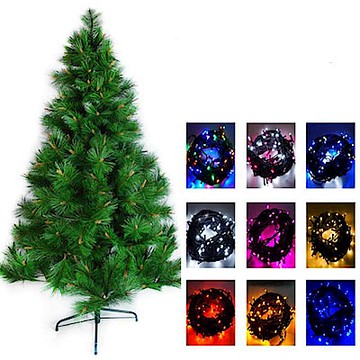 摩達客耶誕-台灣製造 6呎 / 6尺(180cm)特級綠松針葉聖誕樹 (不含飾品)+100燈LED燈2串(贈控制器跳機) (本島免運費)