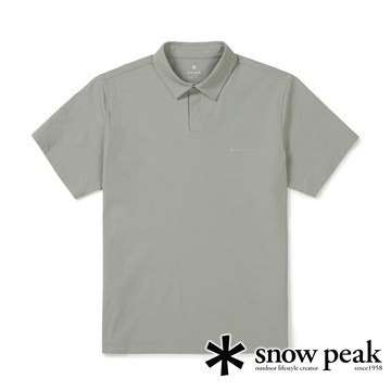 【Snow Peak韓系】男快乾短袖Polo上衣『霧卡其』MMT-PS14 戶外 露營 登山 健行 休閒 時尚 出國 旅遊 短袖 上衣 Polo衫
