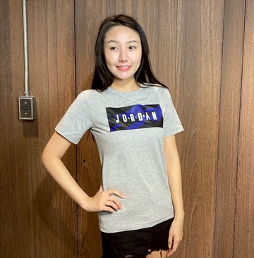 美國百分百【全新真品】Nike Air Jordan T恤 喬丹 logo 短袖 T-shirt 灰色 BH51
