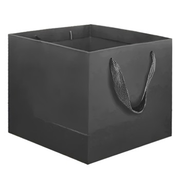黑卡紙袋 銅紙板材質  20 x 20cm  黑色  10個