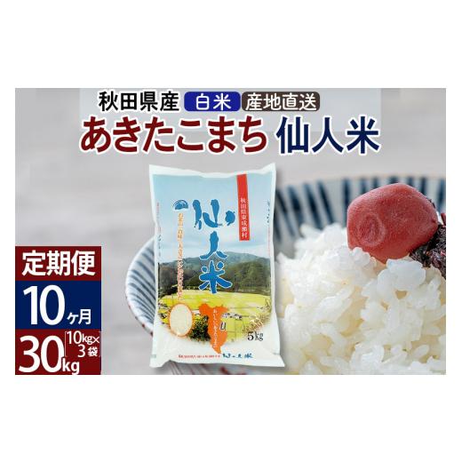 ふるさと納税 秋田県 東成瀬村 新米 令和5年産 あきたこまち 秋田県産「仙人米」白米 30kg（10kg×3袋）