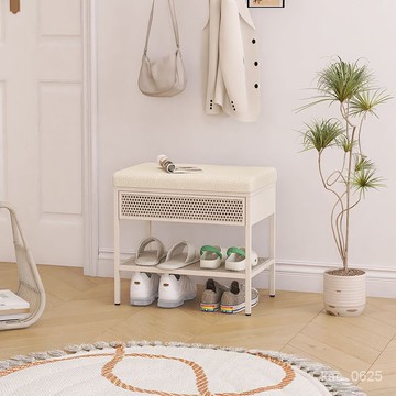 宅配免運/奶油風換鞋凳傢用門口可坐式鞋櫃一體入戶鞋架進門凳穿鞋凳子