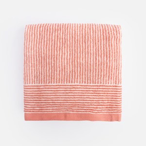 奧可利純棉風格浴巾70x140 條紋粉