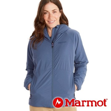 【Marmot】女彈性保暖連帽外套(PrimaLoft)『風暴藍』M12693 戶外 露營 登山 健行 休閒 時尚 保暖 連帽外套