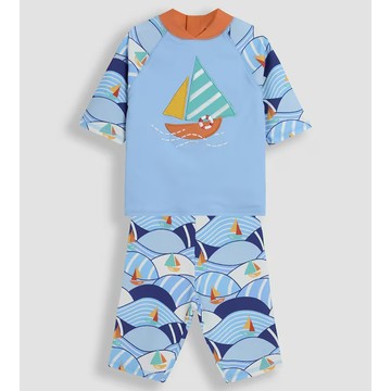 英國 JoJo Maman BeBe 嬰幼兒/兒童兩件式防曬泳裝_帆船遨遊_JJL5524