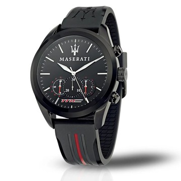 MASERATI 瑪莎拉蒂 三眼多功能計時矽膠腕錶45mm(R8871612004)