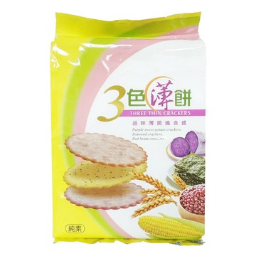 其他餅乾 鑫聚 三色薄餅 205g