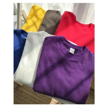 Loose off shoulder crewneck hoodie寬松落肩款長袖圓領套頭衛衣