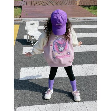 女童秋冬加絨庫洛米衛衣25新款韓版卡通套頭洋氣寬松亮片變色上衣