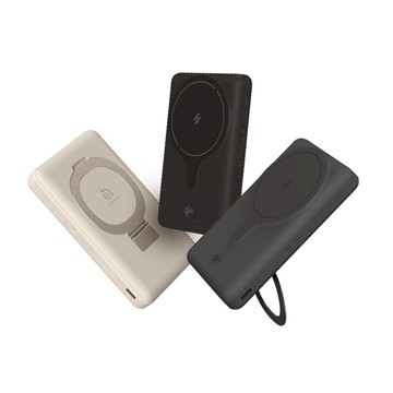 VIONTA GQ1 Qi2支架款飛航模式行動電源 10000mAh 奶茶