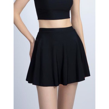 游泳褲裙女單獨高腰遮肚顯瘦保守防走光平角分體裙式大碼半身泳裙