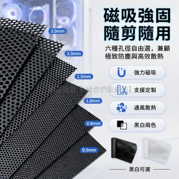 台灣出貨✨ 海 景 房 主 機 側 板 防 塵 網 高 密 度 P V C 材 質 磁 吸 式 設 計 0 . 5 m