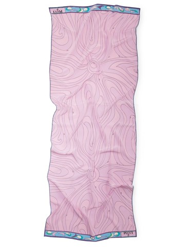 PUCCI - Marmo and Pesci-print silk head scarf - women - Silk - One Size - Pink