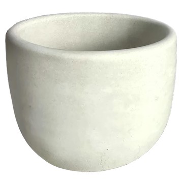 大圓底水泥盆 直徑11 x 9.8cm 水泥白 簡約風格  1個