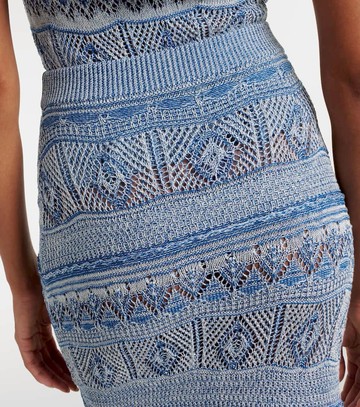 Etro Crochet ruffled cotton midi skirt