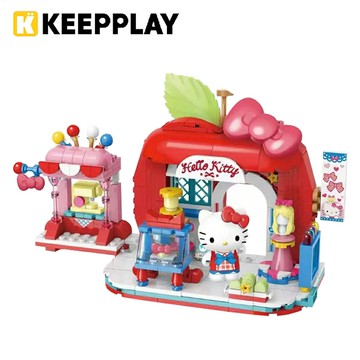 【正版授權】KEEPPLAY 積木公仔 三麗鷗 商店街系列 凱蒂貓 蝴蝶手作坊 益智玩具 玩具 Hello Kitty 啟蒙積木 Qman - 323226
