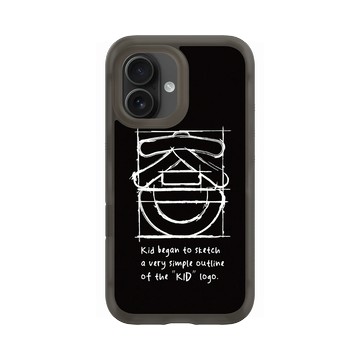 iPhone 16 AirX 本質黑 - KID - KID笑臉-草稿素描款