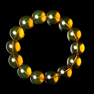 【正佳珠寶】琥珀藍珀 頂級金藍高淨水 15.8-16.3mm 琥珀藍珀手珠