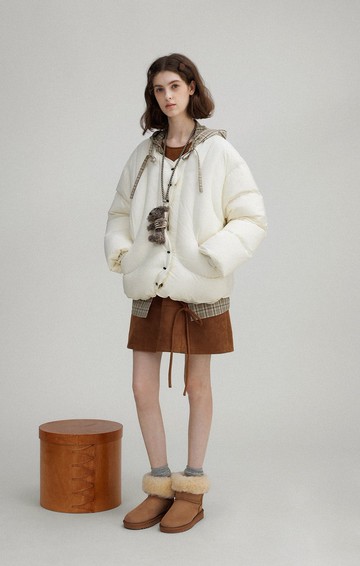 冰島Iceland 復古貝殼設計感輕盈羽絨服