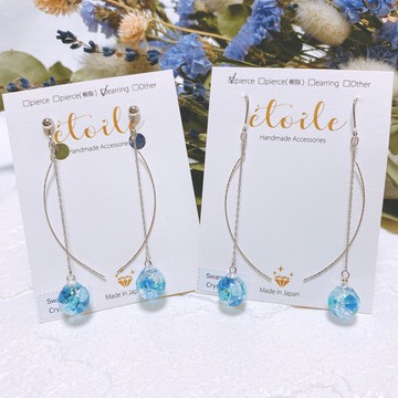 Swarovski 圓頂長款耳環 SDL-11