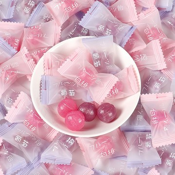 網紅日系白桃味糖果 果汁糖果 白桃 葡萄 硬糖 批發