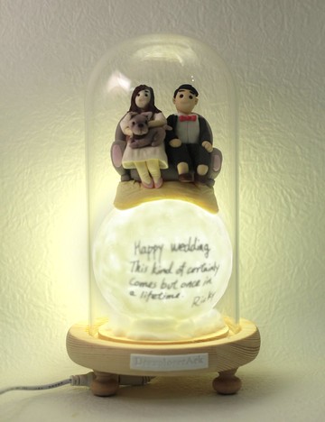 客製人像星球物語燈 , 一份永久的結婚禮物