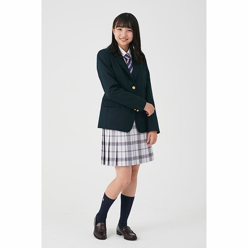 制服 ブレザー スクールブレザー 女子 グリーン 緑 日本製 毛 ウール