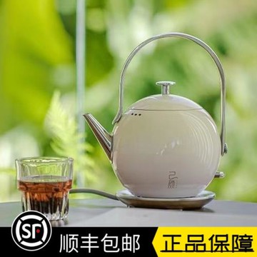 【湘緣閣】己顏快速燒水壺高顏值電熱水壺泡茶壺不銹鋼壺自動斷電
