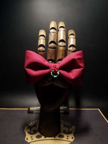 紅色聖誕鈴鐺領結復古節日領花