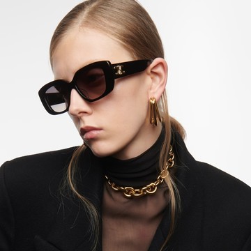 【CELINE】凱旋門方形膠框太陽眼鏡(CL40216U-01F)