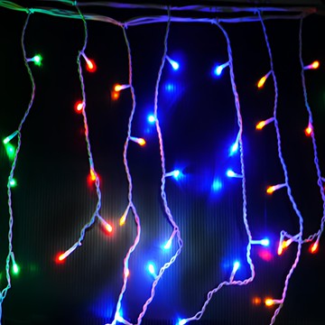 摩達客 聖誕燈裝飾燈LED燈100燈冰條燈 四彩光 附控制器跳機  四彩色光  1組