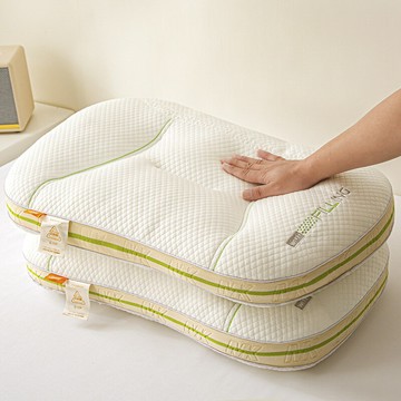 ??快速出貨?? 公司貨 針織分區酒店護頸枕頭芯羽絲絨整頭枕芯pillow纖維枕頭可水洗壓縮