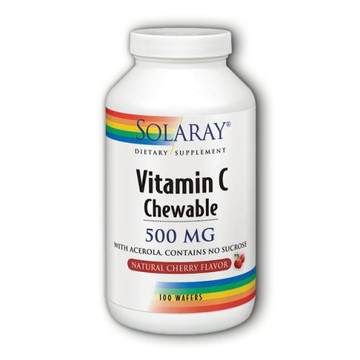 Vitamin C Chewable Cherry 100 Wafers by Solaray