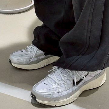 S.G NIKE P-6000 White Metallic Silver CD6404-105 奶油底 白銀黑勾 液態