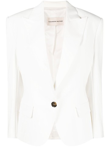 Alexandre Vauthier - single-breasted blazer - women - Wool/Spandex/Elastane/Viscose/Cupro - 36 - White