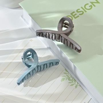 韓系亮面弧型怪手夾7cm-兩色任選