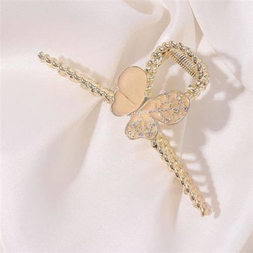 【巴黎精品】髮夾合金髮飾-滴油蝴蝶鑲鑽抓夾女飾品a1gh22