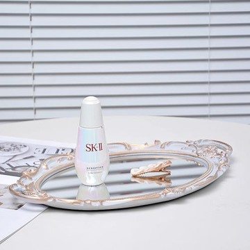 金色鏡面托盤 歐式復古雕花鏡子拍照道具攝影背景ins網紅裝飾擺件