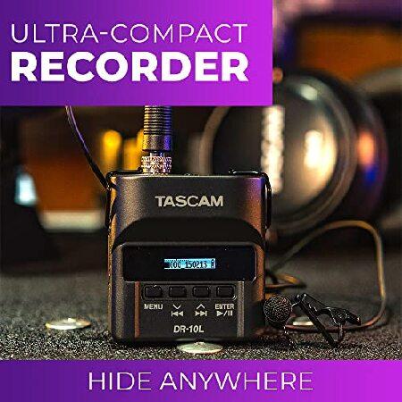 TASCAM(タスカム) DR-10L ピンマイクレコーダー 黒 音声収録 インターネット配信 ポッドキャスト 動画撮影 Vlog 収録用