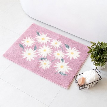 日本OKA 日製乾度良好銀離子抗菌防臭威爾頓編織浴室地墊-45x60cm