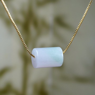 【萬事亨通】飄花翡翠路路通吊飾| 天然緬甸玉翡翠A貨 | 送禮