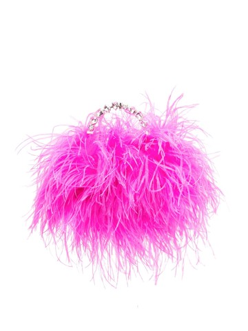 L'Alingi - Taliya feather-embellished mini bag - women - Fabric/glass - One Size - Pink
