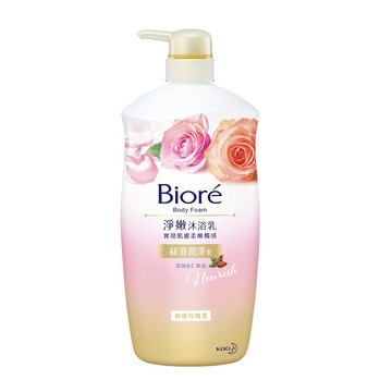 Biore淨嫩沐浴乳絲滑潤澤型(典雅玫瑰香)1000ml