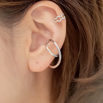 扭轉時空單支耳骨夾(2色)-B40013