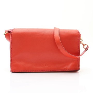 LOEWE 羅威 肩背包 橘紅色 粉紫內裏 羊皮 【二手名牌BRAND OFF】