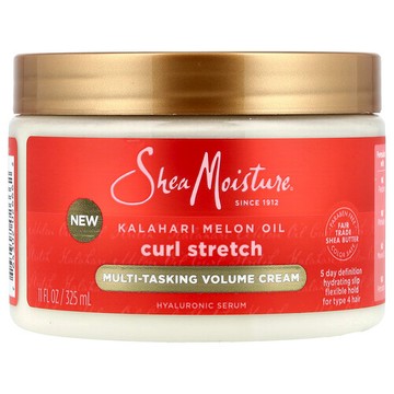 SheaMoisture, 卷髮拉伸，多效豐盈乳霜，適合 4 型髮質，卡拉哈裏甜瓜油，11 液量盎司（325 毫升）