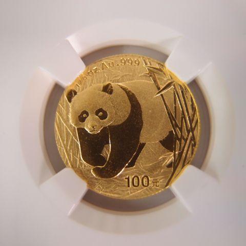 中国　パンダ金貨１／４オンス　２００１年