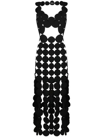 A.W.A.K.E. Mode - circular laser-cut sleeveless dress - women - Polyester/Elastane/Polyurethane - 36 - Black